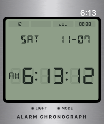 Classic A700-style digital face