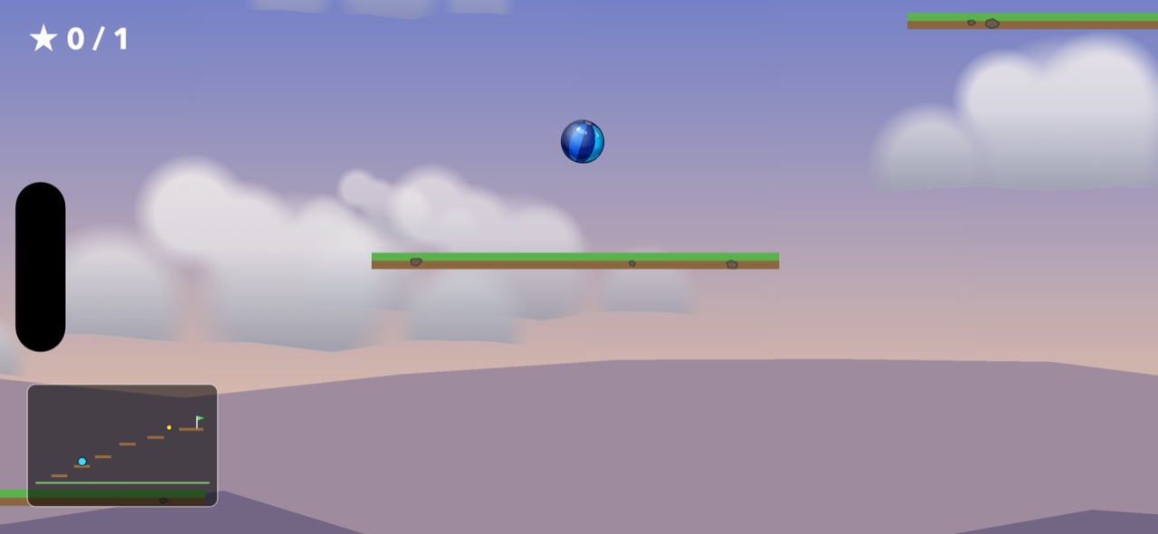 Dusk level with green platforms