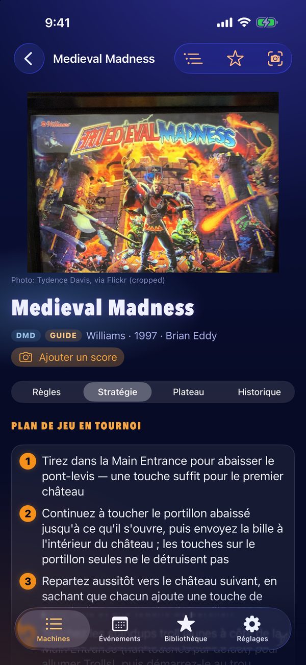 Medieval Madness s'ouvre sur son Tournament Playbook.
