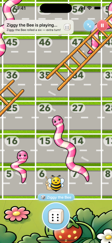 Gameplay on the garden board